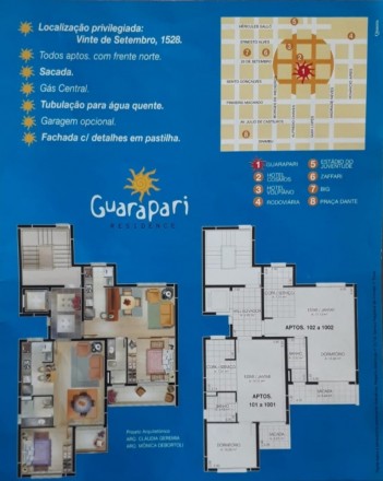 Apartamento 1 dormitório - GUARAPARI RESIDENCE Bairro Nossa Sra de Lourdes - Caxias do Sul - RS