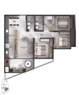 Apartamento 2 dormitórios c/ 2 suítes e lavabo - AUGE RESIDENCE Bairro Hidraulica - Lajeado - RS