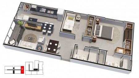 Apartamento 2 dormitórios c/ box - RES MORADAS DO LAGO Bairro Americano - Lajeado - RS