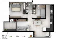 Apartamento 2 dormitórios c/ Vaga de garagem Bairro Montanha - Lajeado RS