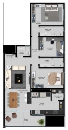 Apartamento 3 dormitórios c/ 1 suíte - URB 423 Bairro Americano- Lajeado - RS