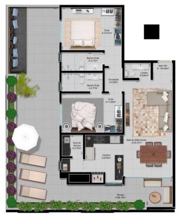 Apartamento GARDEN 2 dormitórios c/ 1 suíte - URB 423 Bairro Americano- Lajeado - RS