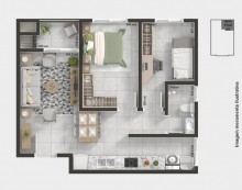Apartamentos 2 dormitórios - GOLDEN HOUSE Bairro Florestal - Lajeado - RS